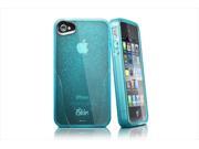 iSkin CLGLM4 BE1 Claro Glam Flexible Case With Sparkle For Iphone4 4S Blue