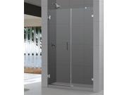 DreamLine SHDR 23587210 04 Radiance Frameless Hinged Shower Door 58 in. by 72 in. Clear .37 in. Glass Door Brushed Nickel Finish