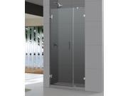 DreamLine SHDR 23417210 04 Radiance Frameless Hinged Shower Door 41 in. by 72 in. Clear .37 in. Glass Door Brushed Nickel Finish