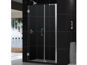 DreamLine SHDR 20417210C 04 Unidoor Frameless Hinged Shower Door 41 to 42 in. by 72 in. Clear .37 in. Glass Door Brushed Nickel Finish