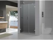 DreamLine SHDR 23457210 04 Radiance Frameless Hinged Shower Door 45 in. by 72 in. Clear .37 in. Glass Door Brushed Nickel Finish