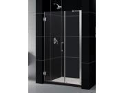 DreamLine SHDR 20477210C 04 Unidoor Frameless Hinged Shower Door 47 to 48 in. by 72 in. Clear .37 in. Glass Door Brushed Nickel Finish