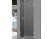 DreamLine SHDR 23297210 04 Radiance Frameless Hinged Shower Door 29 in. by 72 in. Clear .37 in. Glass Door Brushed Nickel Finish