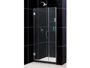 DreamLine SHDR 20357210CS 04 Unidoor Frameless Hinged Shower Door 35 to 36 in. by 72 in. Clear .37 in. Glass Door Brushed Nickel Finish