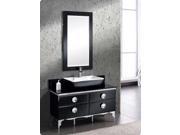 Fresca FVN7714BL Moselle 47 in. Modern Glass Bathroom Vanity with Mirror