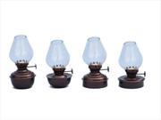 Handcrafted Model Ships NL 1141 AC Antique Copper Table Oil Lamp 5 in. Set of 4 Decorative Accent