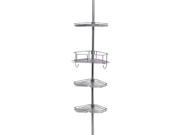 Zenith Products 2190SS 4 Tier Chrome Twist Tight Pole Shower Caddy