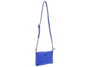 Parinda 11208 CARA Quilted Faux Leather Crossbody Bag Blue