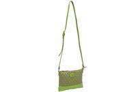 Parinda 11201 CARA Quilted Faux Leather Crossbody Bag Green