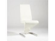 Chintaly Imports SABRINA SC WHT Sabrina Side Chair White Pack of 2