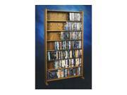 Wood Shed 707 3 Solid Oak 7 Shelf Cabinet for DVDs VHS Tapes books and more