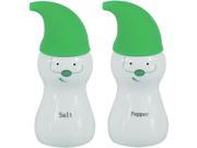 Cuisinox SALGR Elf Salt Peppr Set Porcelin Silicone Green