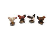 IWDSC 049 26898 Miniature Chicken Figures Set of 4