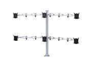 Cotytech Hexa Monitor Desk Mount Triple Arms With Clamp Base