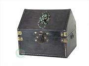 Quickway Imports QI003043 Small Pirate Chest with Lion Rings