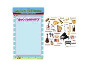 American Educational Products MAG 117 Musical Instruments Vocabulary Magnetic Wall Sticker