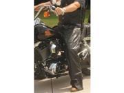 Diamond Plate GFCHAP2X 2X Rock Design Genuine Buffalo Leather Motorcycle Chaps