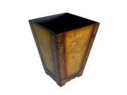 Cheung s FP 2482A 08 Square Wooden Tapered Decorative Planter Tan