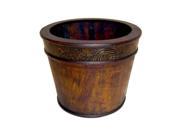 Cheung s FP 2967RD L Wooden Round Planter