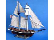 Handcrafted Model Ships B1603 Baltimore Clipper Harvey 32 in. Decorative Tall Model Ship