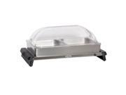 BroilKing NBS 2RT Professional Double Buffet Server with Stainless Base and Rolltop Lid
