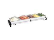BroilKing NBS 5SP Professional Grand Buffet Server with Stainless Base Plastic Lids