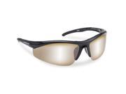 Flying Fisherman 7704BA Spector Polarized Sunglasses Black Frames With Amber Silver Mirror Lenses