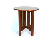 Wayborn Furniture 9069 28 H Mission Style Oak Round Table Brown