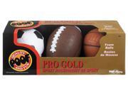 POOF Slinky TPOO 14 Pro Gold Mini Foam 3 Ball Sports Pack
