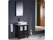 Fresca FVN6224ES VSL Torino 24 in. Espresso Modern Bathroom Vanity with Vessel Sink