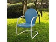 Crosley Furniture CO1001A BL Griffith Metal Chair in Sky Blue Finish