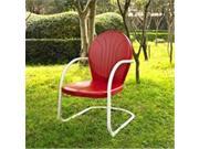 Crosley Furniture CO1001A RE Griffith Metal Chair in Red Finish