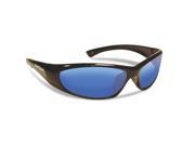 Flying Fisherman 7892BSB Fluke Jr. Angler Polarized Sunglasses Black Frames With Smoke Blue Mirror Lenses