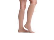 Juzo 2001AD14 I Soft Knee 20 30mmHg Compression Stocking with Regular Length Open Toe Size I Beige