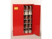 Eagle Pi 6010 Paint And Ink Safety Storage Cabinets Red Two Door Self Closing Five Shelves