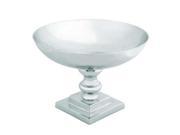 Benzara 30874 Contemporary 10 in. Aluminum Bowl with Curvy Bottom and Silvery Shine