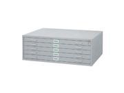 Safco 4998G 5-Drawer Gray Steel Flat File