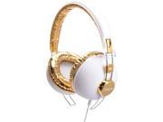 IDANCE HIPSTER703 Cup Headphones with inline Mic Gold White