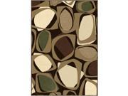 Orian Rugs 2028 Nuance Abstract Larrson Brown Area Rug, 