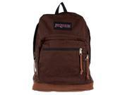 Jansport JS00TZR63C9 Right Pack Expressions Downtown Backpack - Brown & Waxed Canvas