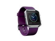 Element Works EW-FBSBSM-PL Silicone Replacement Band with Frame for Fitbit Blaze, Purple - Small