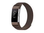 Element Works EW-FC2MLG-CF Stainless Steel Milanese Loop Band for Fitbit Charge 2, Coffee - Large