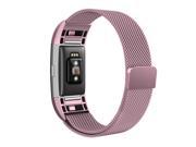 Element Works EW-FC2MLG-PK Stainless Steel Milanese Loop Band for Fitbit Charge 2, Pink - Large