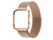 Element Works EW-FBMLLG-RG Milanese Loop Band with Frame for Fitbit Blaze, Rose Gold - Large