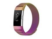 Element Works EW-FC2MLG-RA Stainless Steel Milanese Loop Band for Fitbit Charge 2, Rainbow - Large