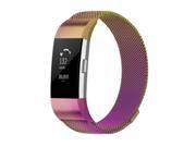 Element Works EW-FC2MSM-RA Stainless Steel Milanese Loop Band for Fitbit Charge 2, Rainbow - Small