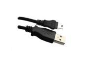 Black USB A to Mini B 5 pin 6 Feet High Speed USB Cable