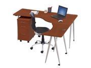 Balt Iflex Full Table Large Desk Left Cherry