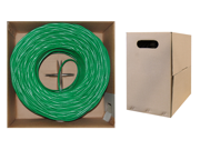 Cable Wholesale Cat6 Utp Solid Plenum 23 Awg Bulk Cable  Green - 1000 Ft