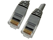 Category 5E Gray Ethernet Network Patch Cable Molded Snagless Boot 50 feet